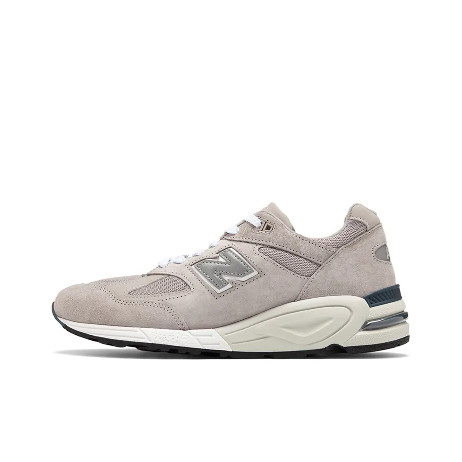 New Balance NB 990 V2 Running Shoes Unisex Low Top Light Gray/Light Khaki