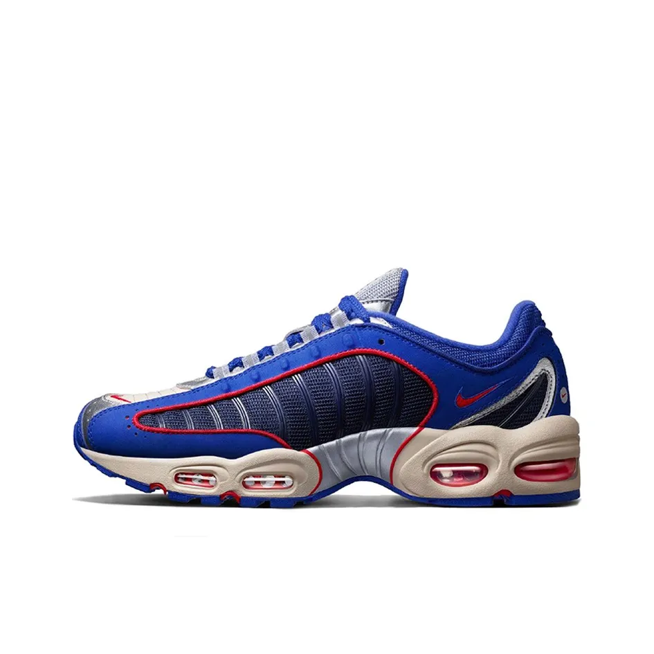 Nike Air Max Tailwind Low Беговые кроссовки Топ Унисекс Серебристо-синие Амортизация с воздухом