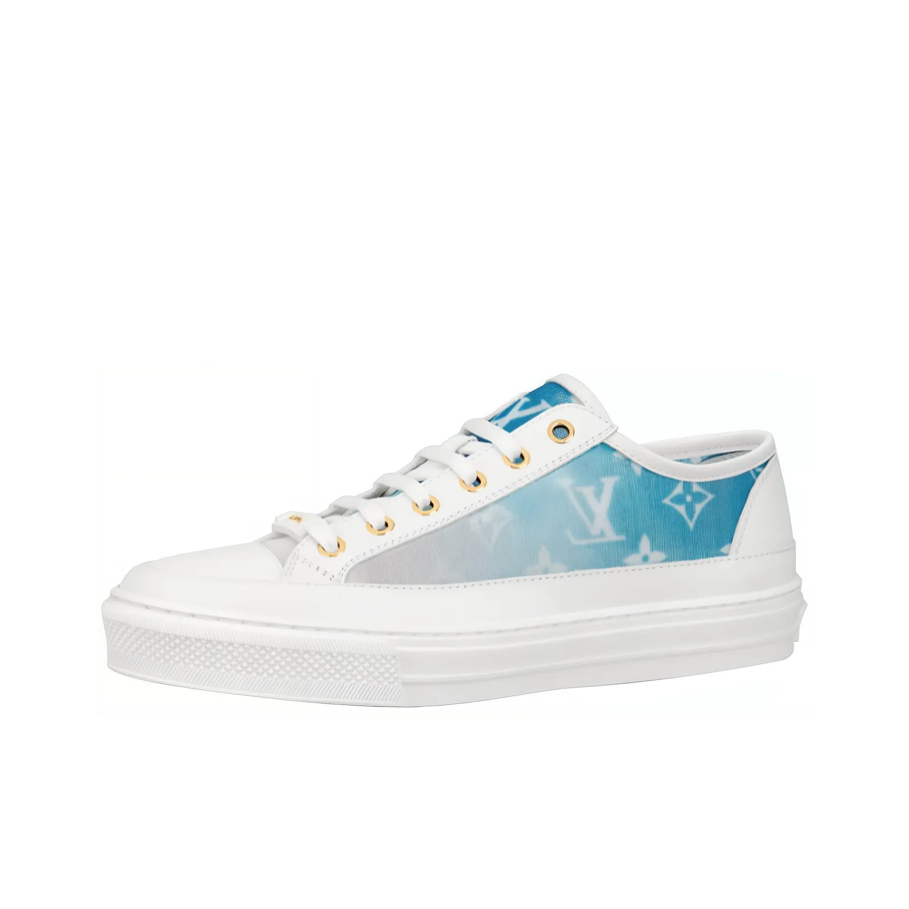 LOUIS VUITTON Stellar Sneakers 'White With Fading Blue Monogram' Women's