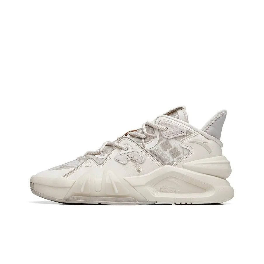 Anta Bastard 4.0 Shock Absorbers Slip Resistant Abrasion Resistant Mid top Sports Casual Shoes Women's Mud Gray