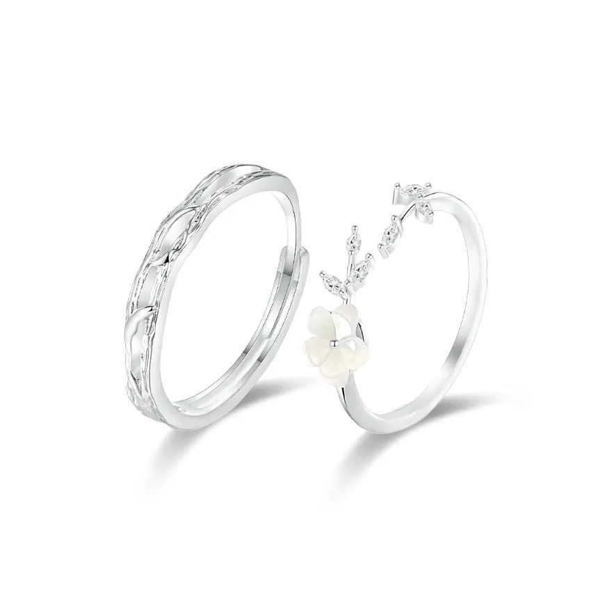 WANLIACC Сплав Переплетенная ветка Камелия Кольцо Унисекс