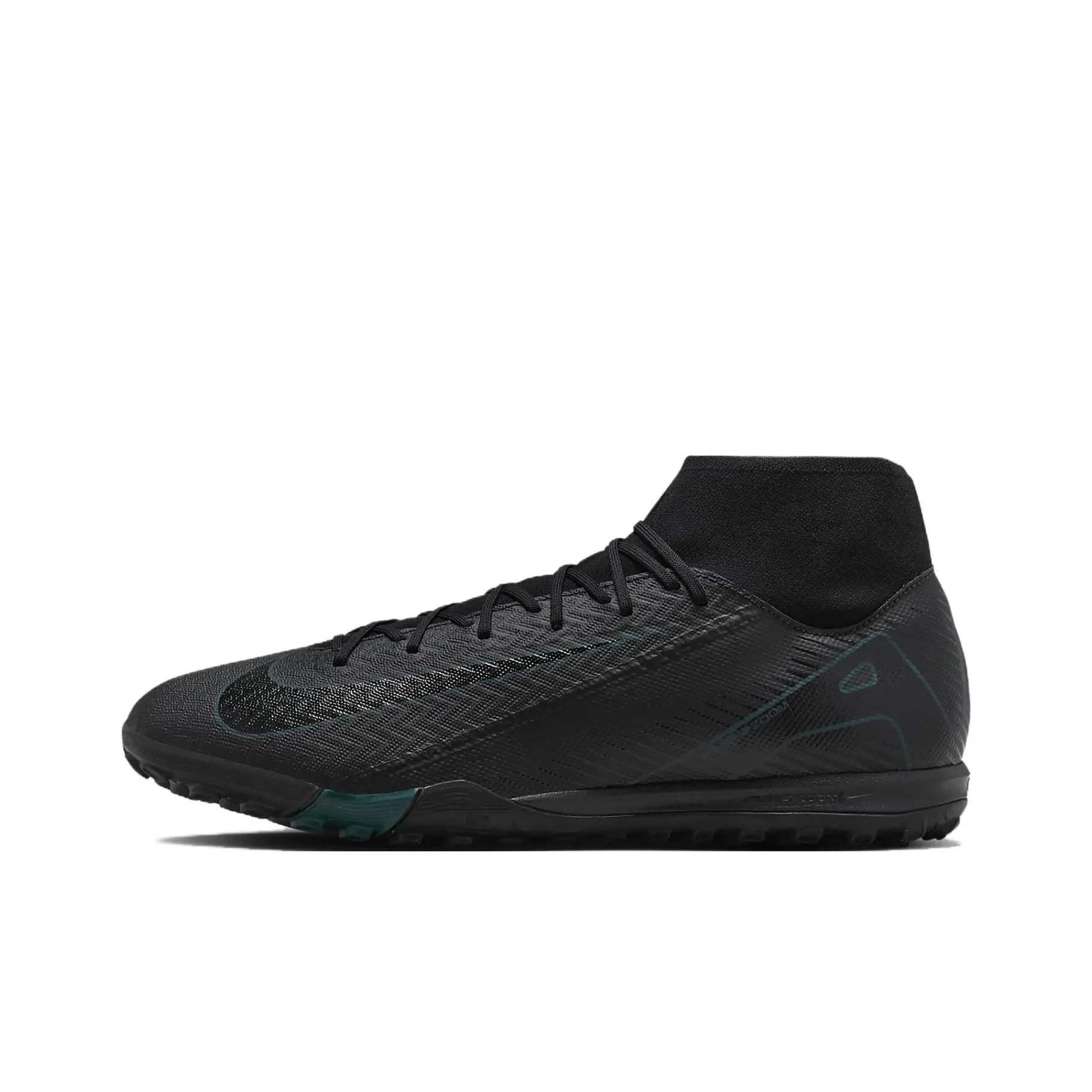 Nike Mercurial Superfly 10 TF Шипы Slip-resistant Abrasion-resistant Футбольные бутсы Унисекс Черный