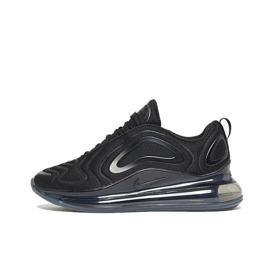 Nike Air Max 720 Амортизация Износостойкий Низкий Топ Повседневные Беговые Кроссовки Унисекс Черный Воин