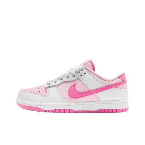 NIKE Dunk Кроссовки для скейтбординга Низкие Розовые и Белые Женские