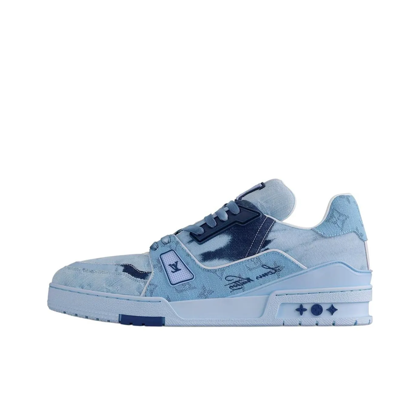 LOUIS VUITTON Trainer Skateboard Shoes Men's Blue