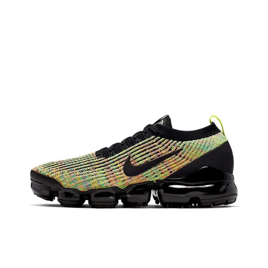 Nike VaporMax Flyknit 3,0 Low Беговые кроссовки Женские Черные Зеленые