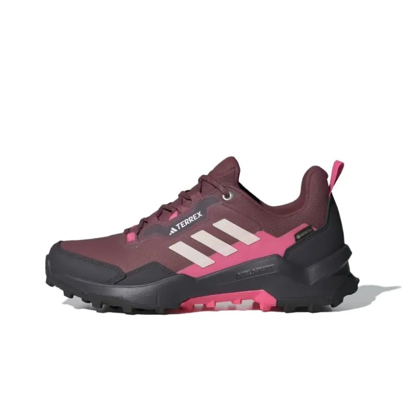 Adidas Terrex Ax4 GORE TEX Waterproof And Breathable Low Top Trekking Shoes Women's Dark Red