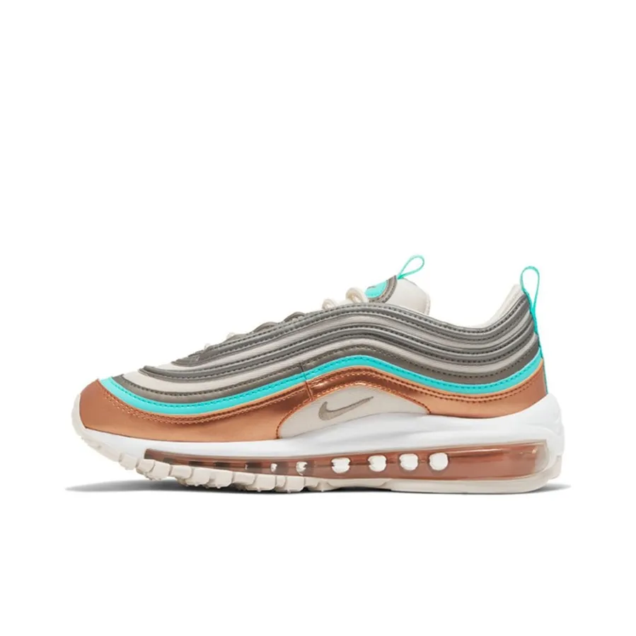 Nike Air Max 97 Low Топ Повседневные Беговые Кроссовки Женские Металлик Медный