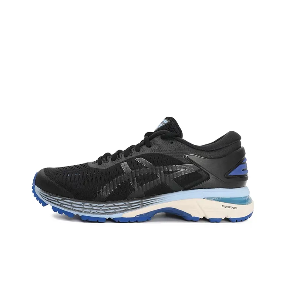 Asics Gel Kayano 25 Low Топ Беговые кроссовки Женские Черный Синий