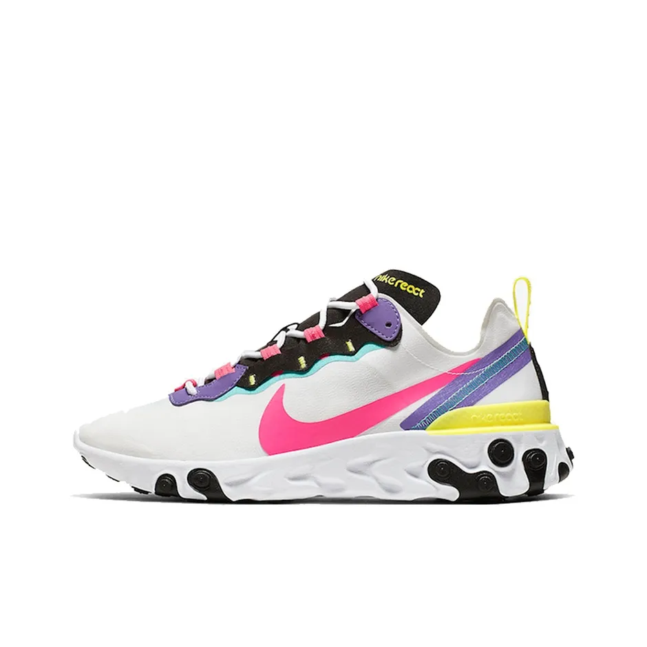 nike running grey and rose shoes blue pants