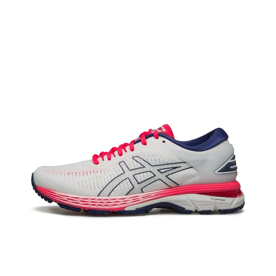 Asics Gel Kayano 25 Gel Kayano 25 Low Top Беговые кроссовки Женские Белые Красные