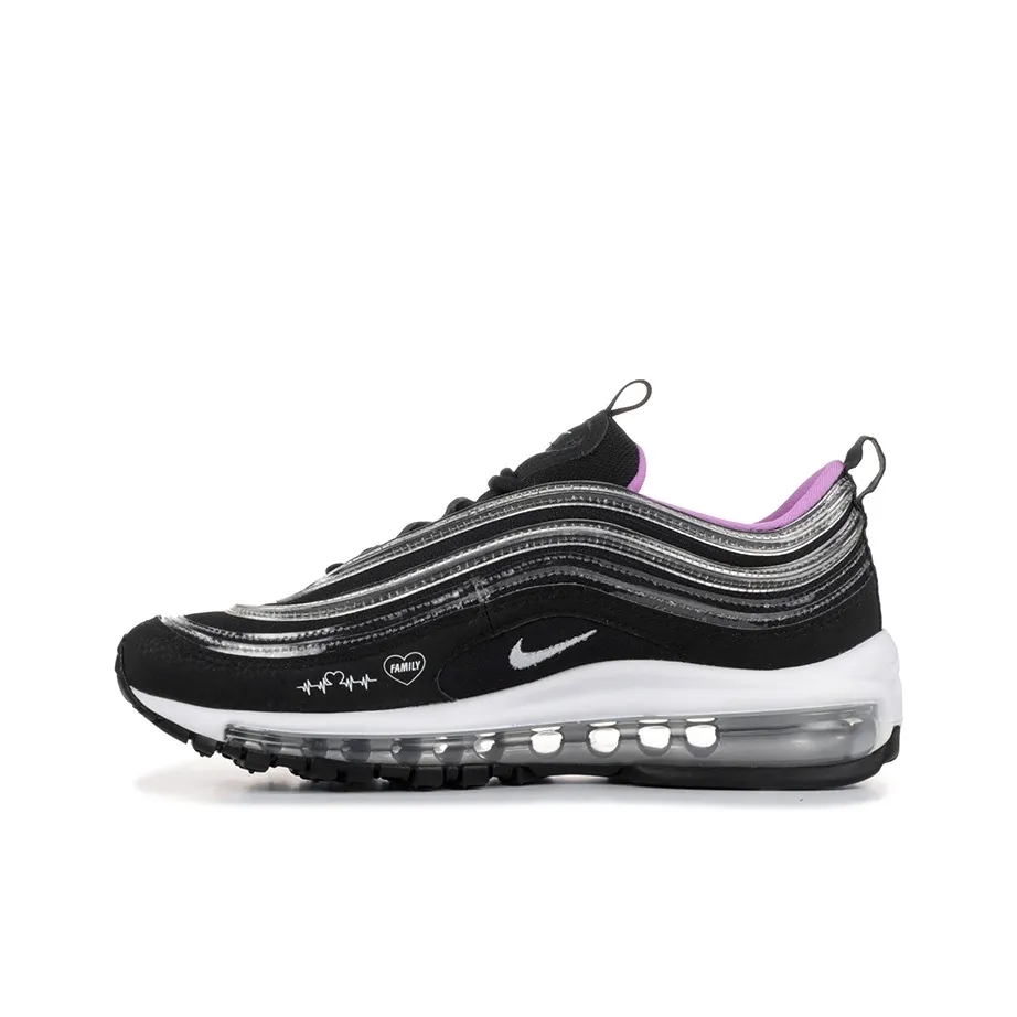 Nike Air Max 97 Low Беговые кроссовки Топ для женщин Черный Фиолетовый