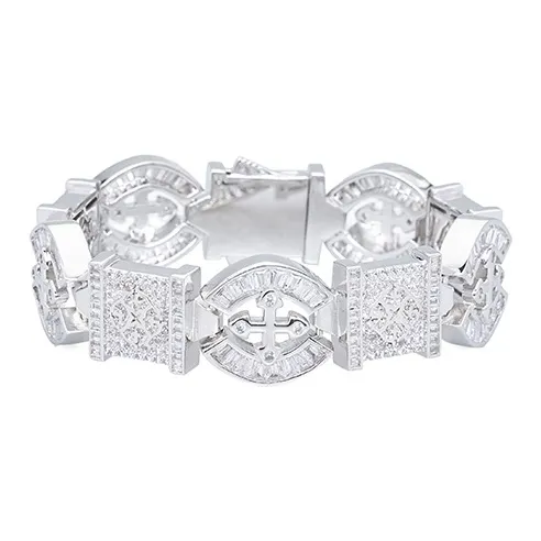 GLACIERBOY Браслеты с покрытием из 18-каратного золота и цирконием унисекс