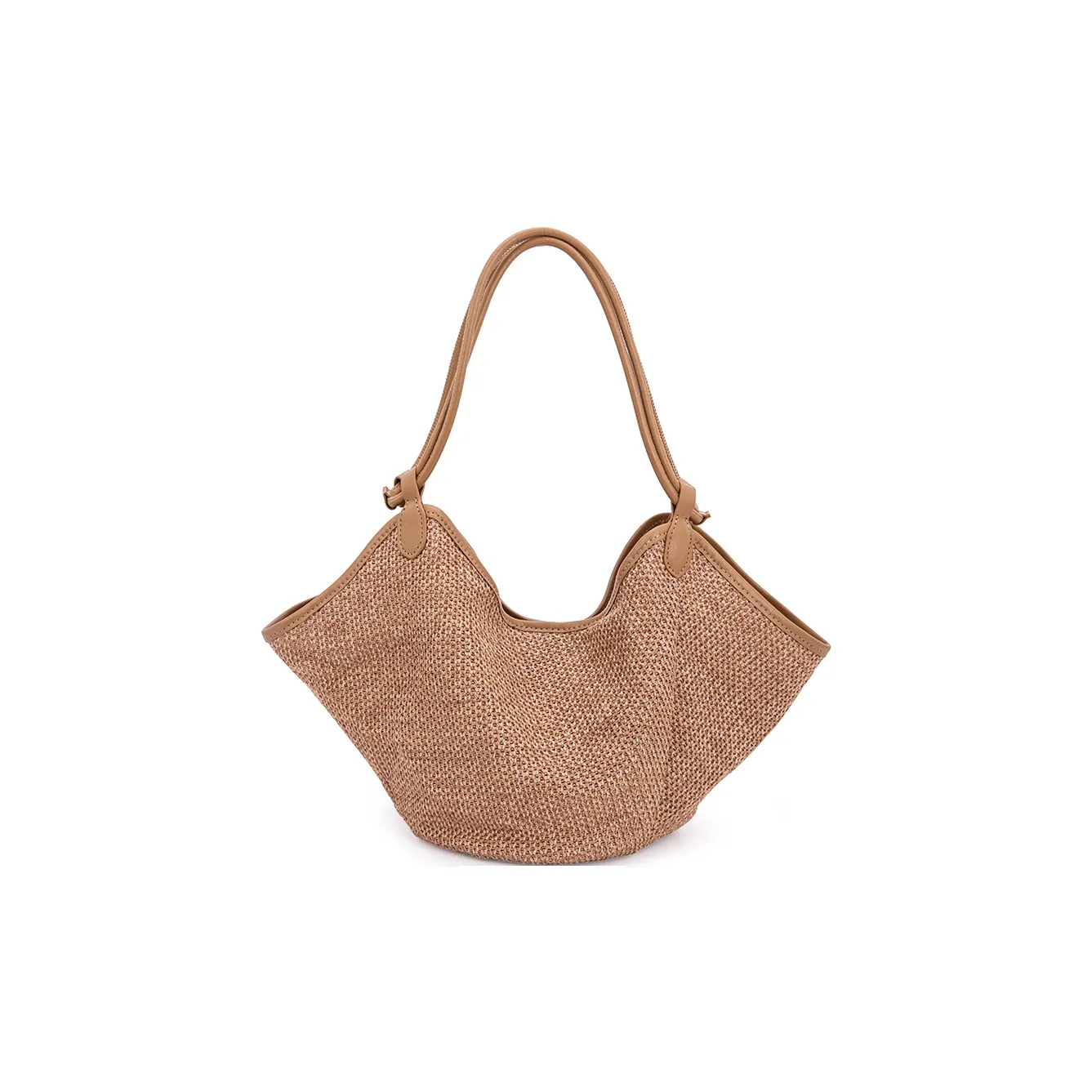 VENOF Ткань Подмышечная Плетеная Сумка Портативная Сумка через плечо Женская Летняя Коричневая Рациональная Черная