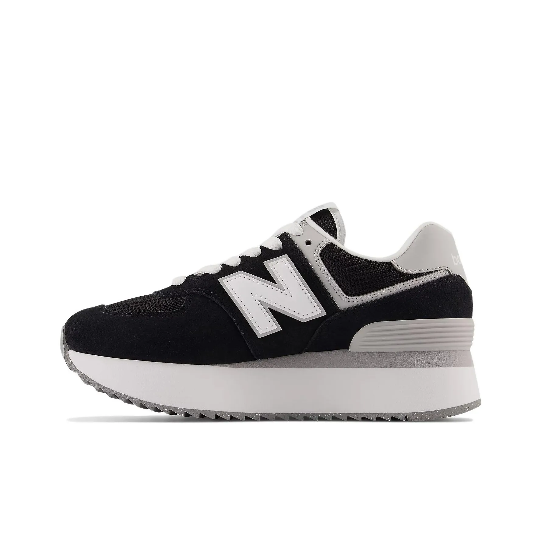 New Balance 574 Plus Black Grey Women's