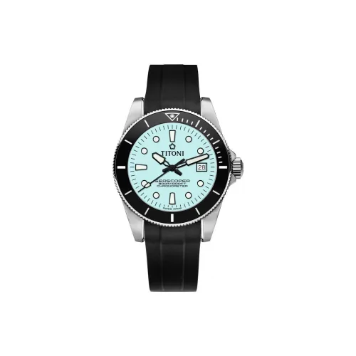 TITONI Автоматический Механический Часы Мужские Movement 42 мм Синий