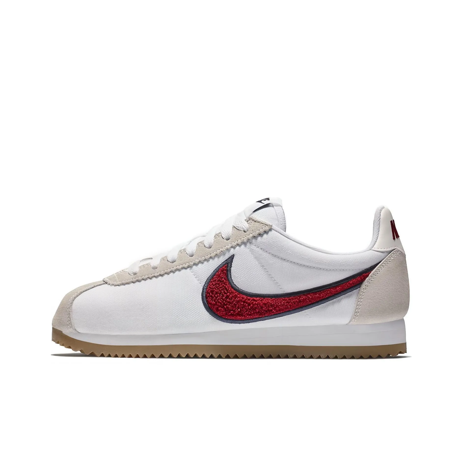 nike Cortez Шок Абсорберы Противоскользящий Низкий Топ Марафон Беговые кроссовки Женские Белые Красные
