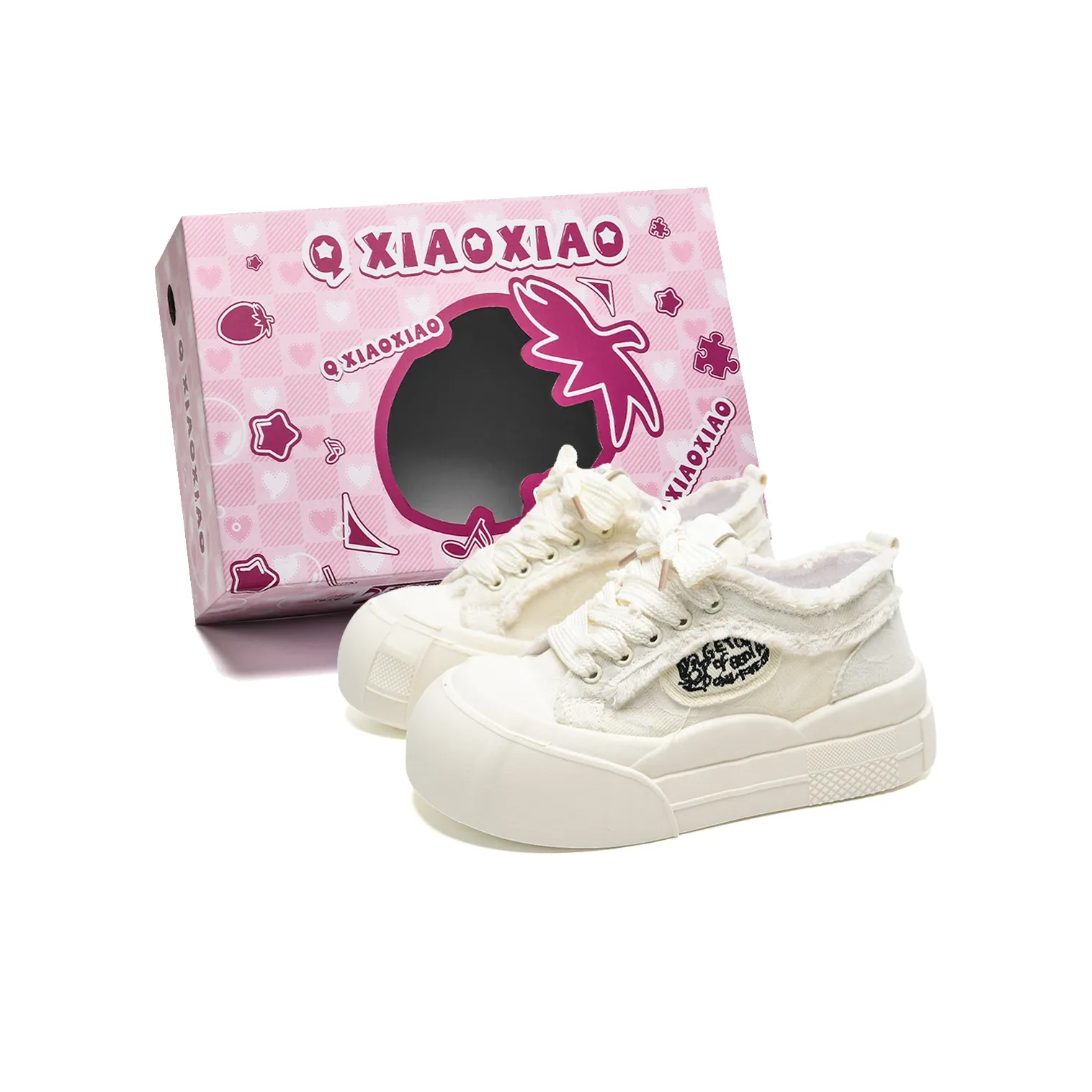 Circle Small Wear Resistant Breathable Height Increasing Coverage Low Top Casual Shoes Women's