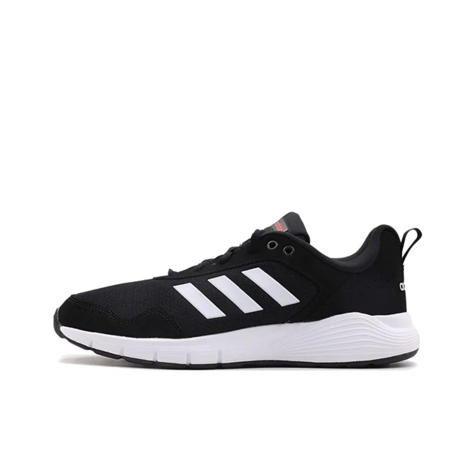 Adidas Fluidcloud Амортизирующие шоки Противоскользящие и устойчивые к истиранию Легкие Низкие беговые кроссовки Мужские Черно-белые