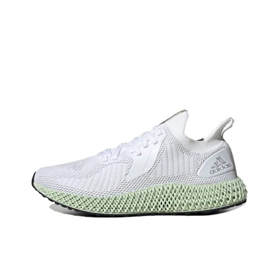 Adidas Alphaedge 4D Устойчивый к истиранию Дышащие Низкие Беговые кроссовки Унисекс Белый Зеленый