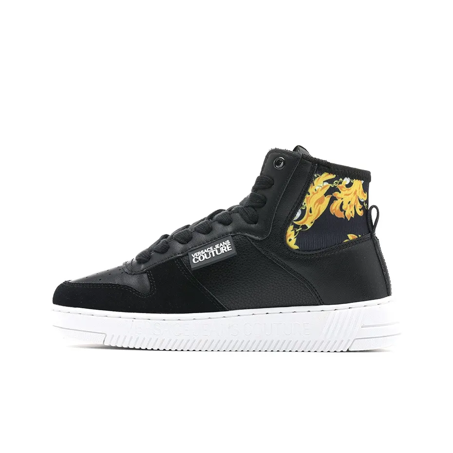VERSACE JEANS Couture Abrasion Resistant High Top Skateboard Shoes Women's Black