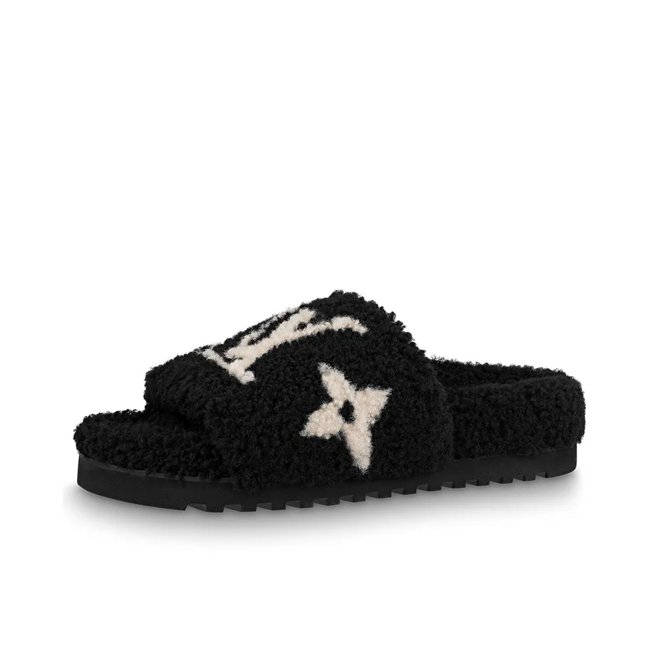 LOUIS VUITTON Paseo Comfort Flat Sandals 'Black' Women's