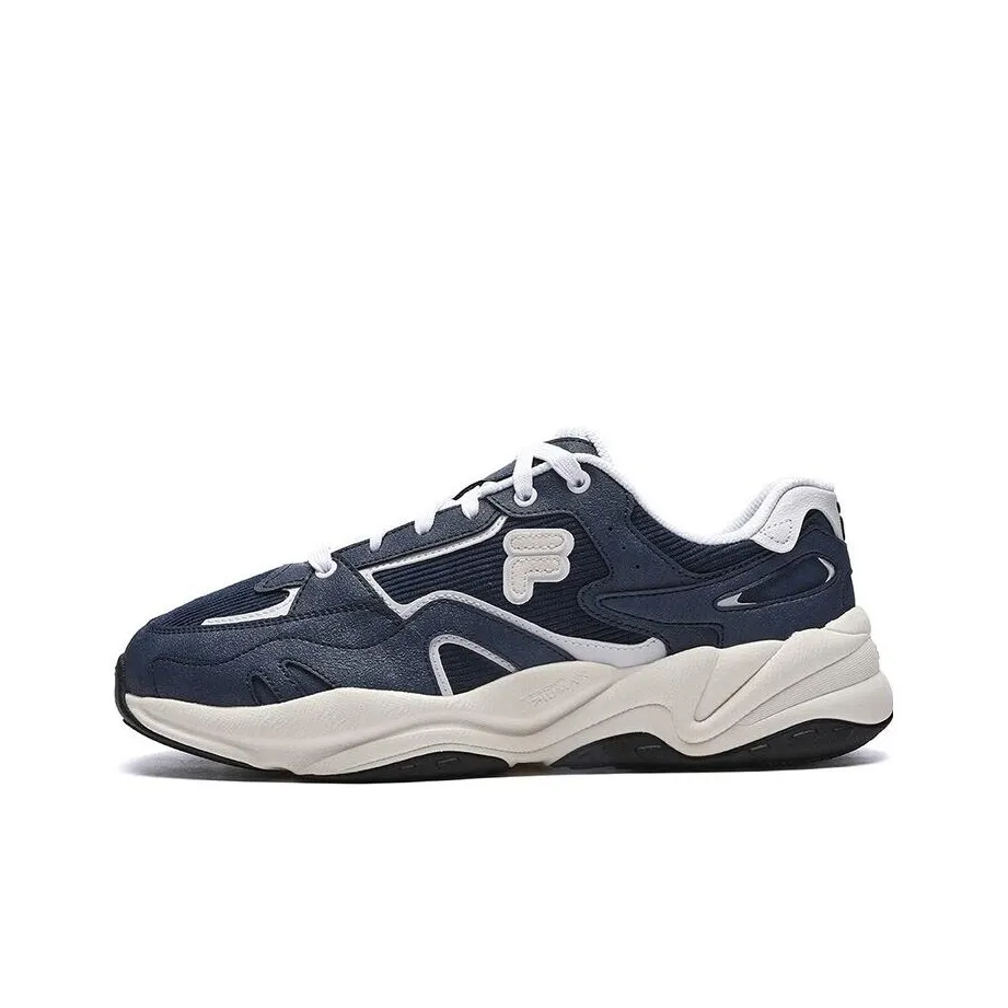 FILA FUSION Flash Low Top Беговые кроссовки Мужские Синие Белые
