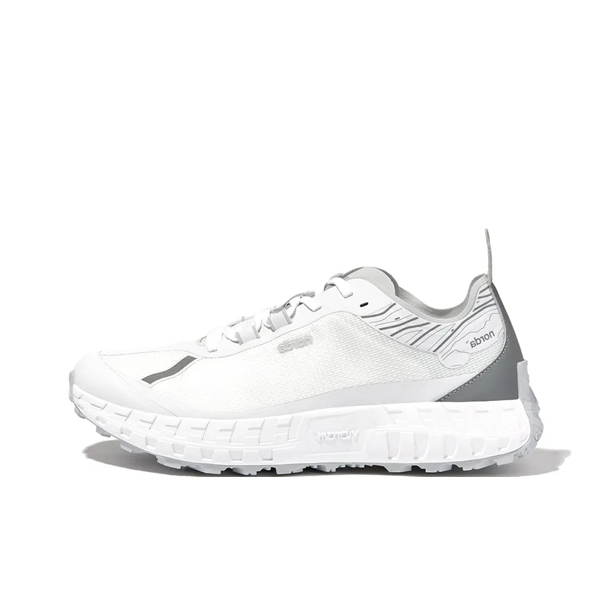 NORDA 001 Дышащие Низкие Беговые Кроссовки Мужские Белые Серые