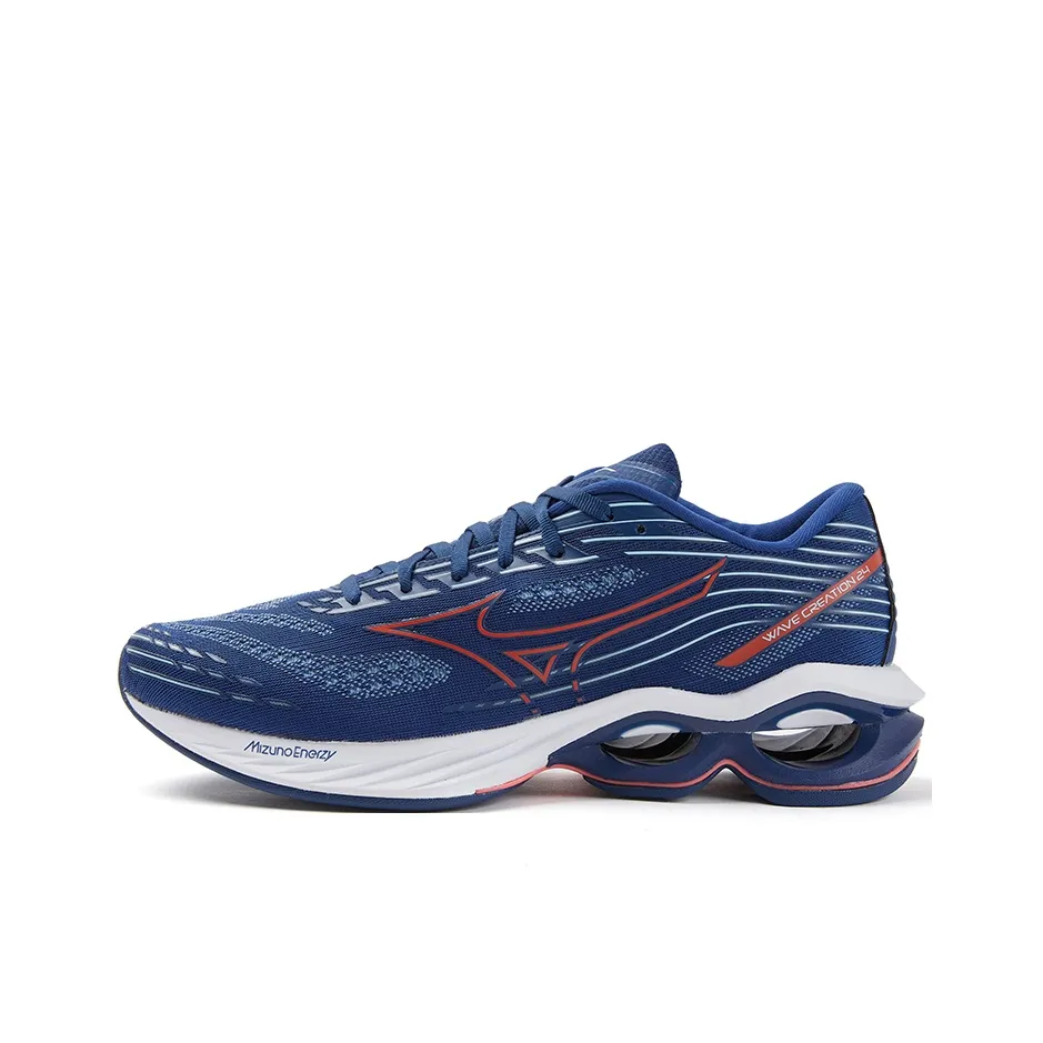 Mizuno Creation 24 Амортизаторы Slip-resistant устойчивые к истиранию Низкий топ Повседневная Беговая обувь Унисекс Синий Оранжевый