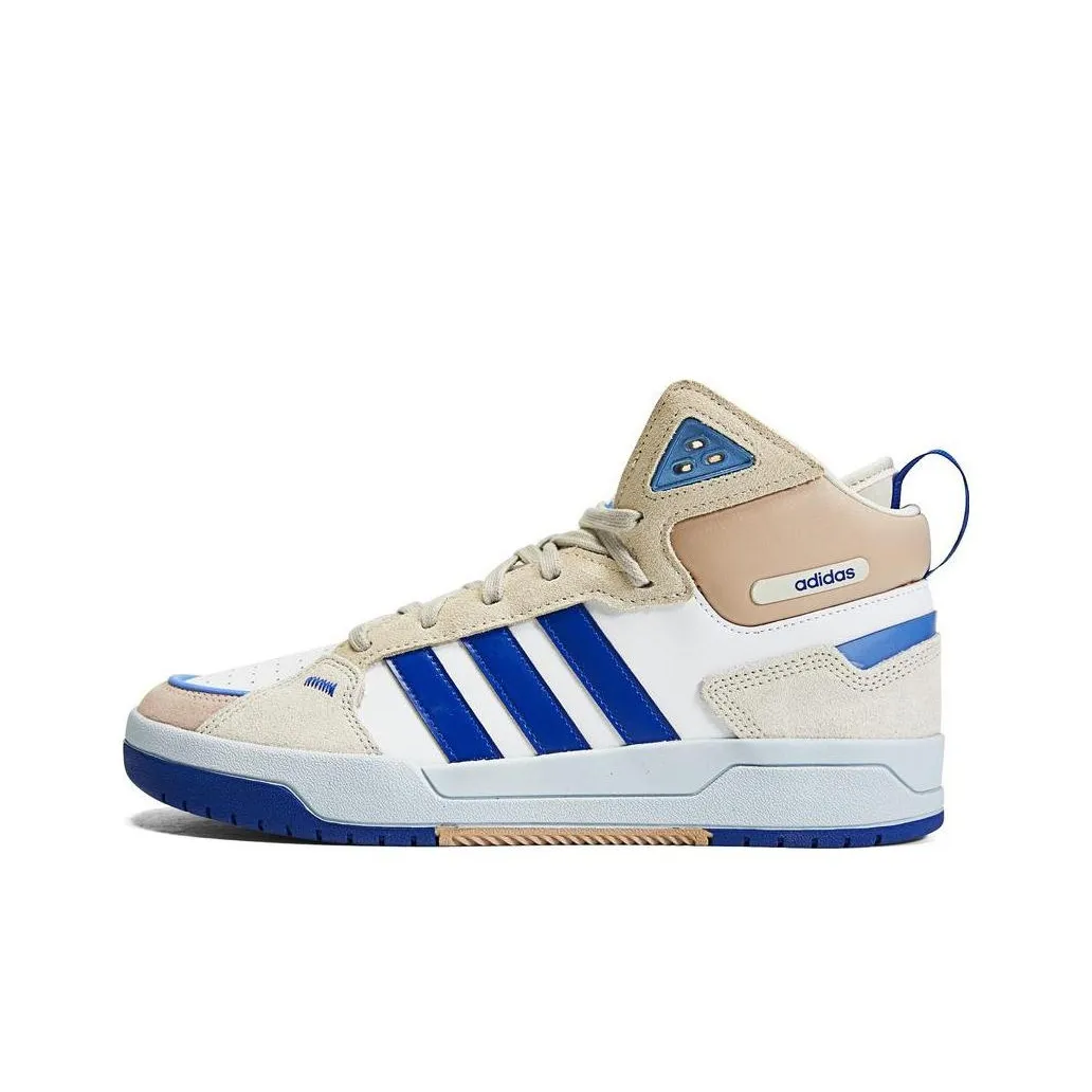 Adidas Neo 100DB Casual Shoes Unisex Mid Top Beige/White/Blue