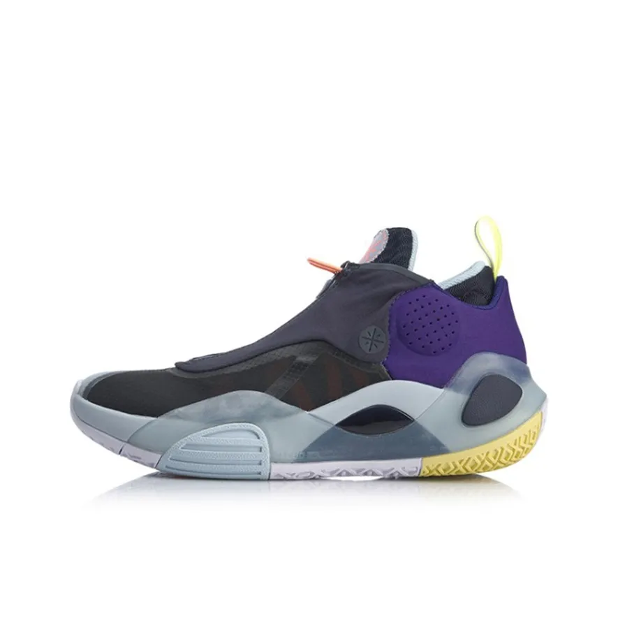 LINING All City 8 V2 Basketball Shoes Men Mid-Top Navy Blue