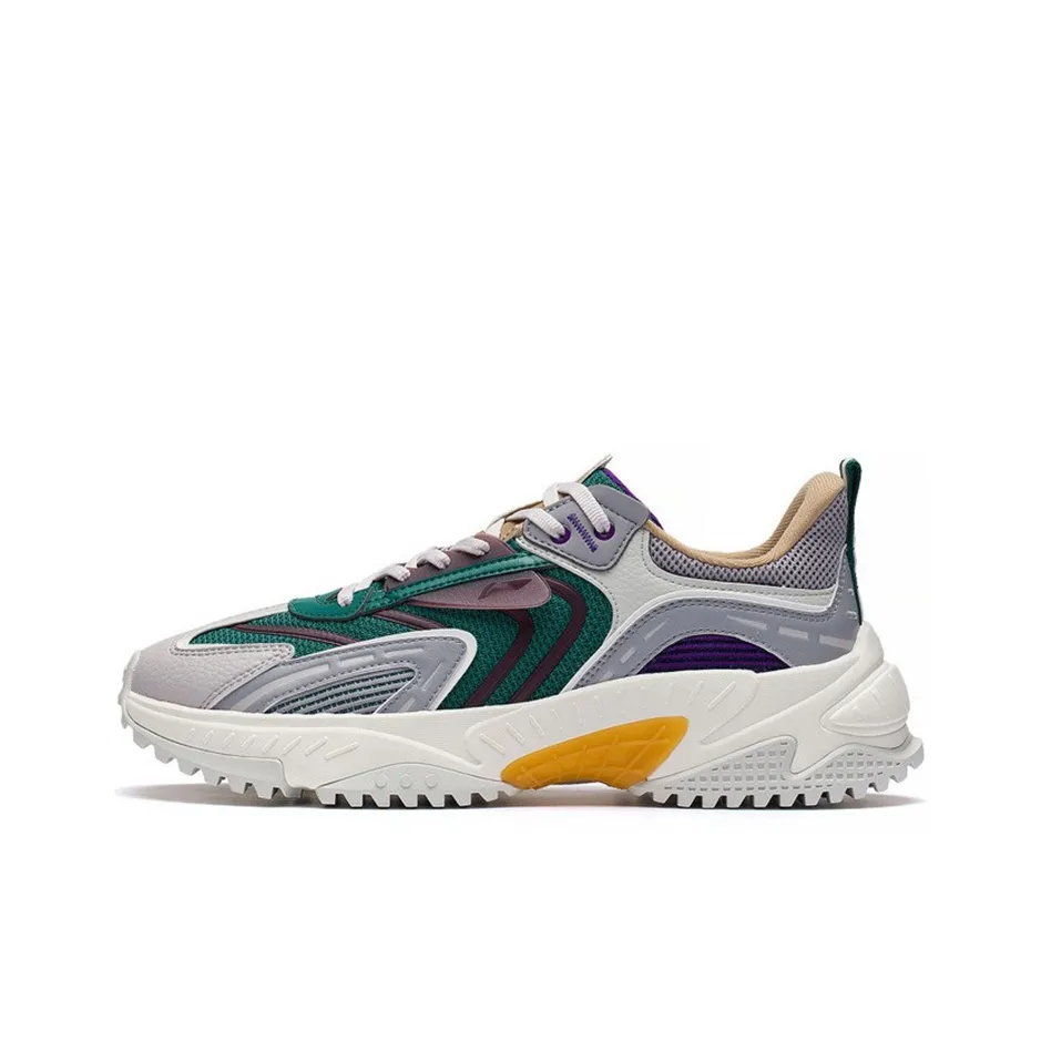 LiNing Xingji Cushioning Low-Top Sports Casual Shoes Men's Green Gray