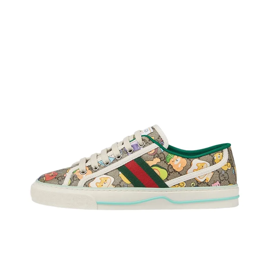 Pikarar x GUCCI Tennis 1977 Stylish Skateboarding Shoes Women's Ebony