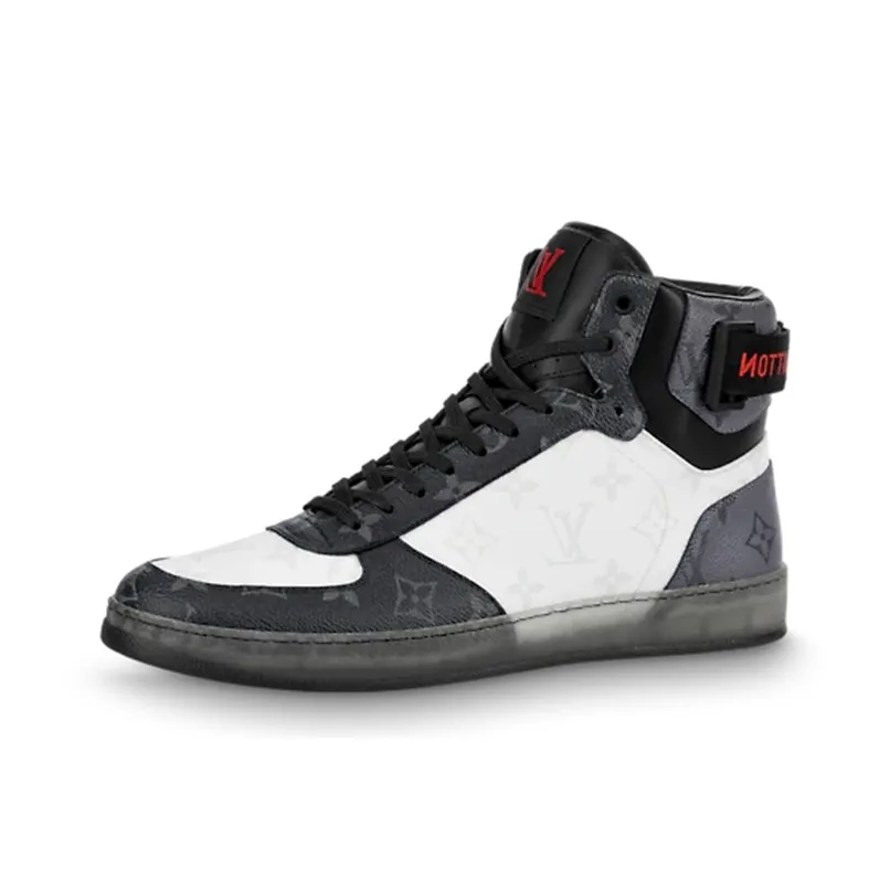 LOUIS VUITTON Rivoli Sneaker Boot 'Monogram White Ice Dark Grey'