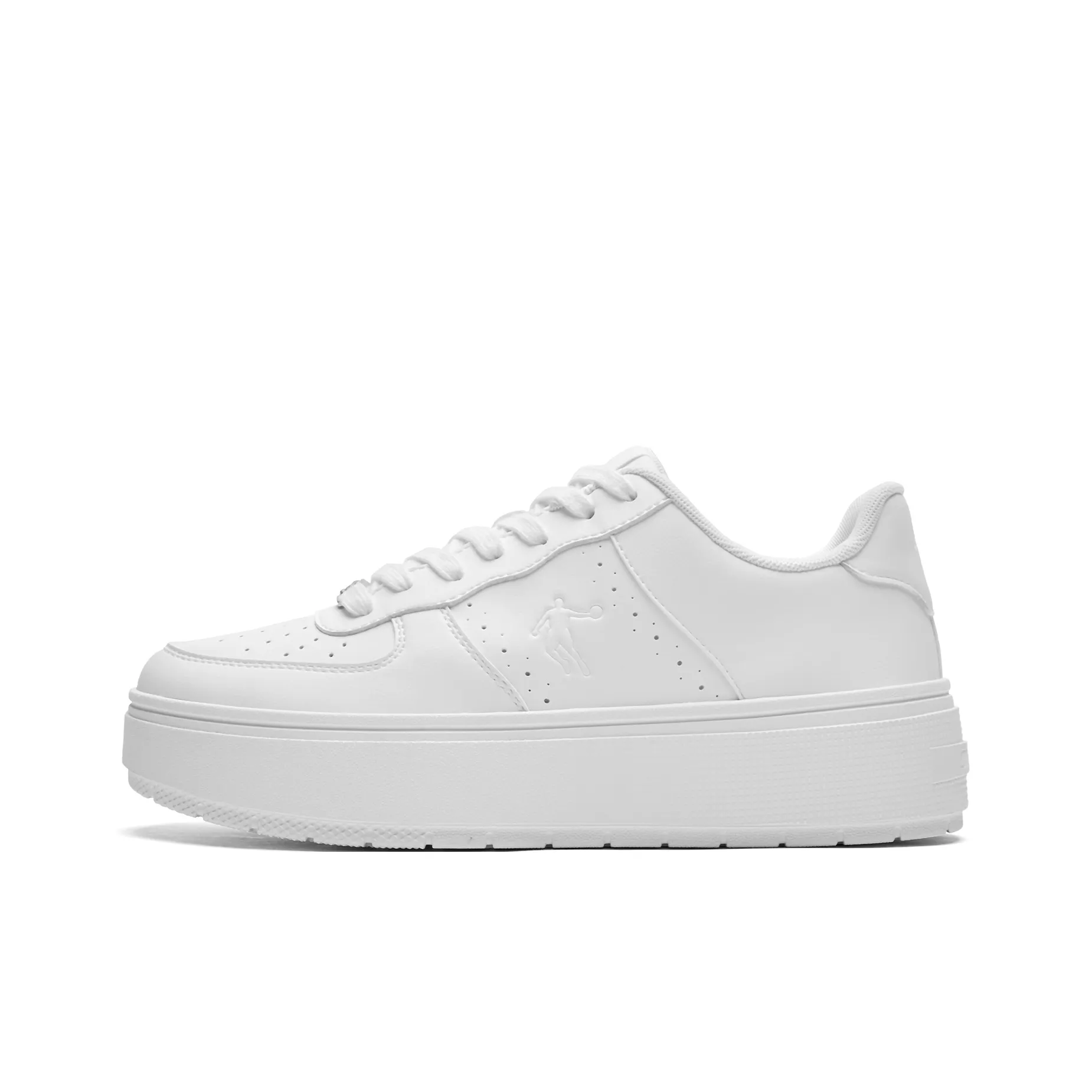 QIAODAN Five Centimeters Skateboard Shoes Women's Low top Jordan White