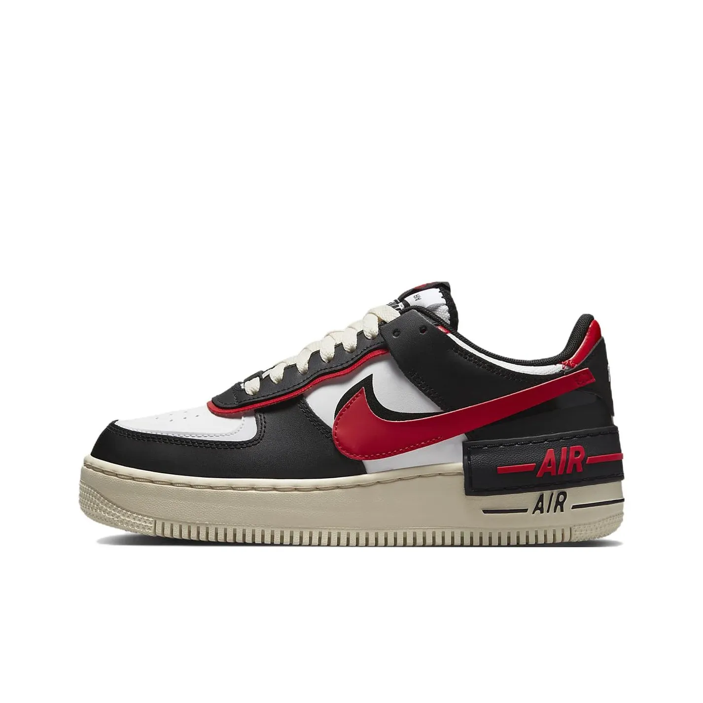 nike Zoom Air Force 1 Low Shadow Summit White University Red Black Women's