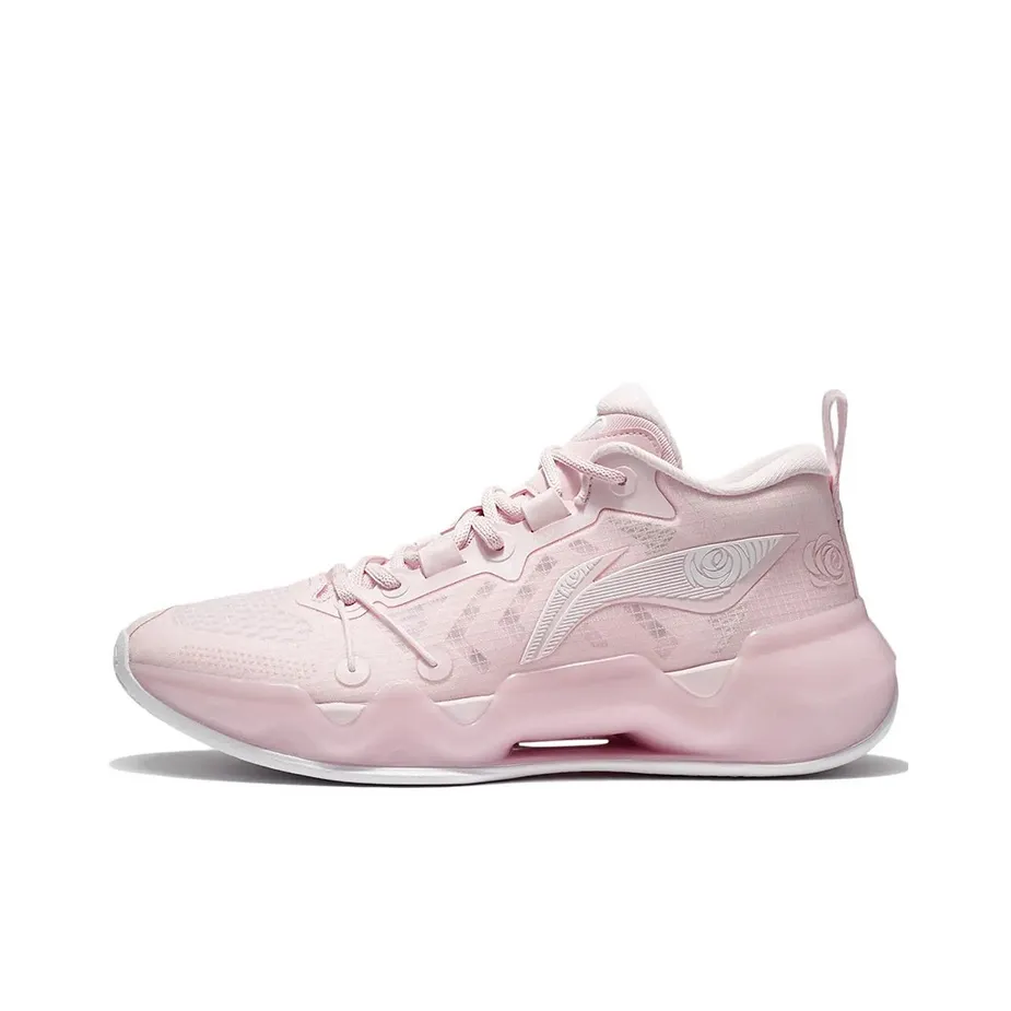LINING Liren 2 Low Basketball Shoes Men's Low Top New Light Pink/Standard White