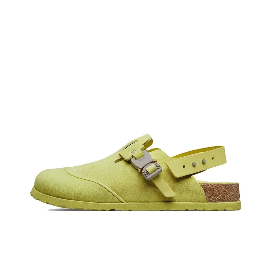 DIOR By Birkenstock Mule Tokio Pastel Yellow Nubuck Calfskin