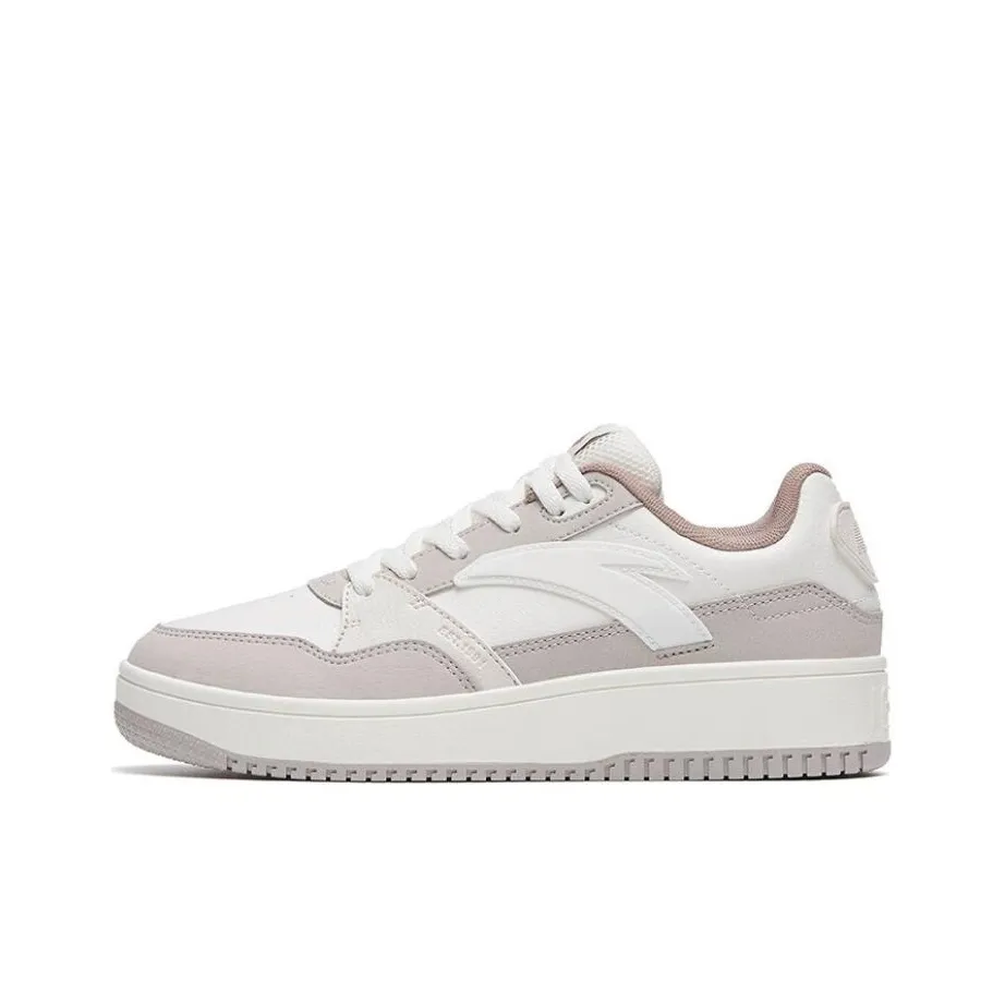 Anta 982GZ Slip Resistant Cushioning Wear Resistant Low Top Skateboard Shoes Women's White Gray