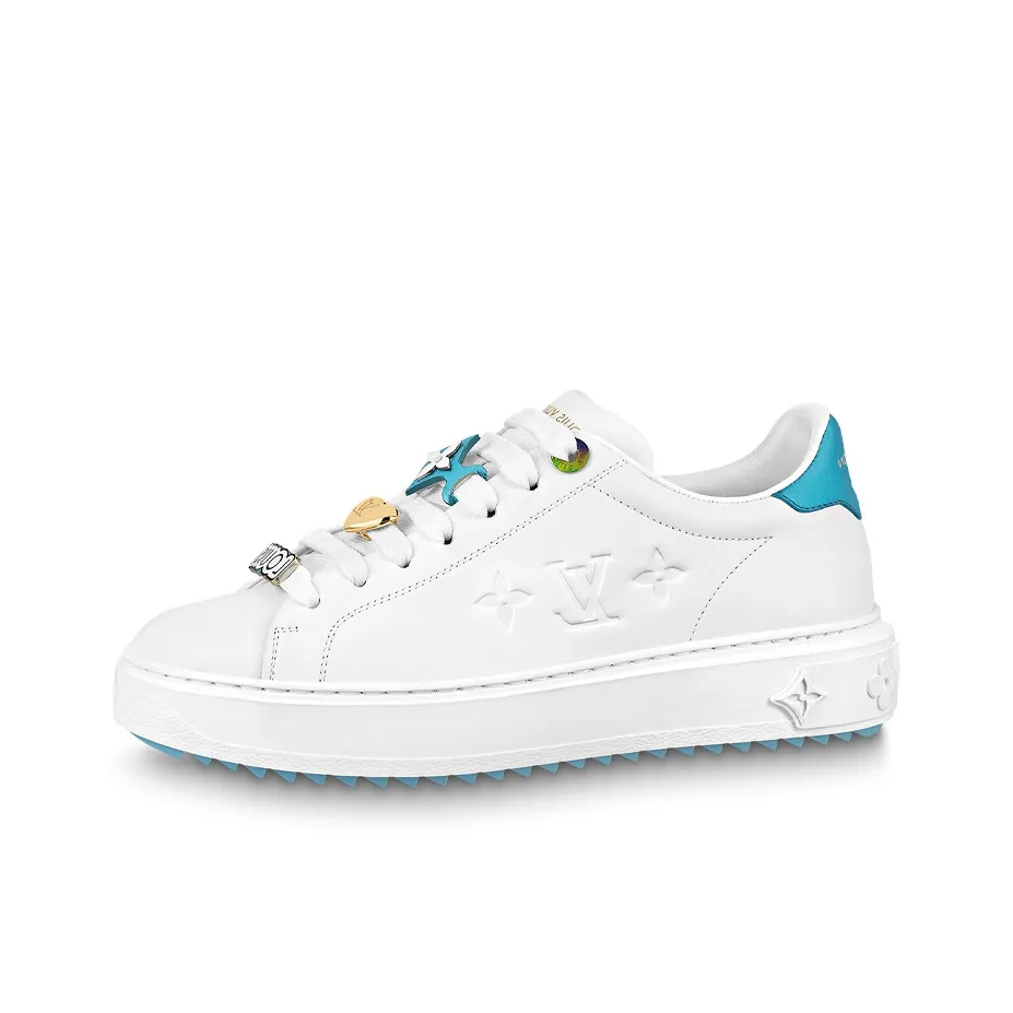 LOUIS VUITTON Time Out Sneakers 'White With Blue' Women's