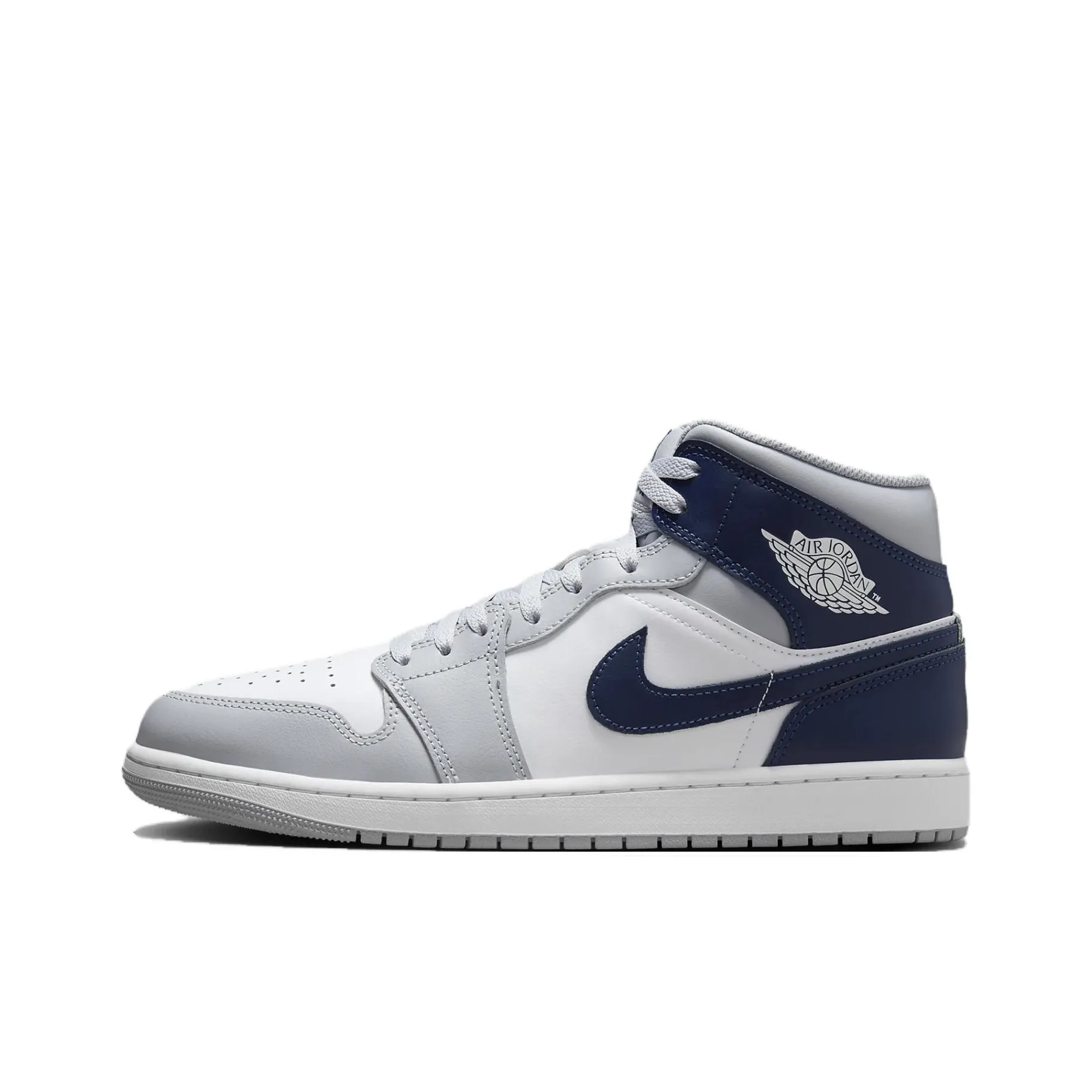 Jordan 1 Mid Wolf Grey Midnight Navy