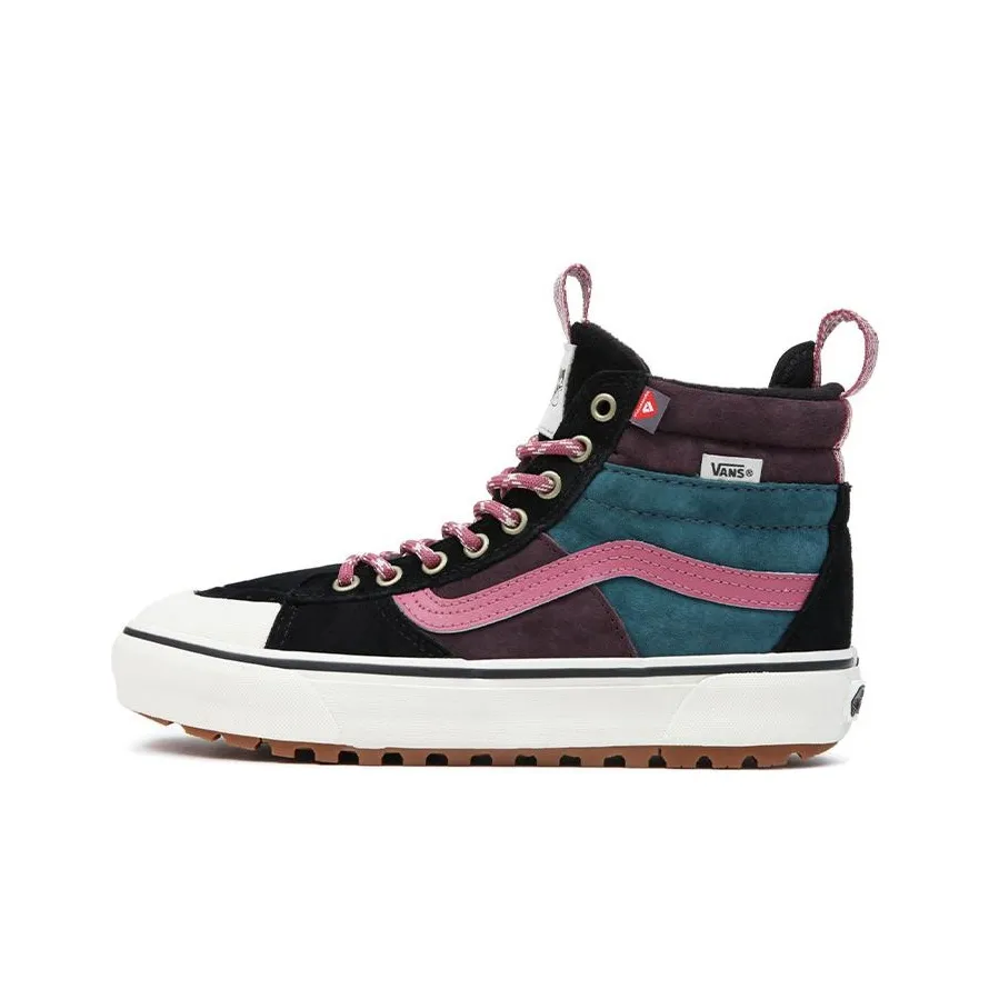 Vans SK8 Skateboard Shoes Unisex High Top Black/Pink/White