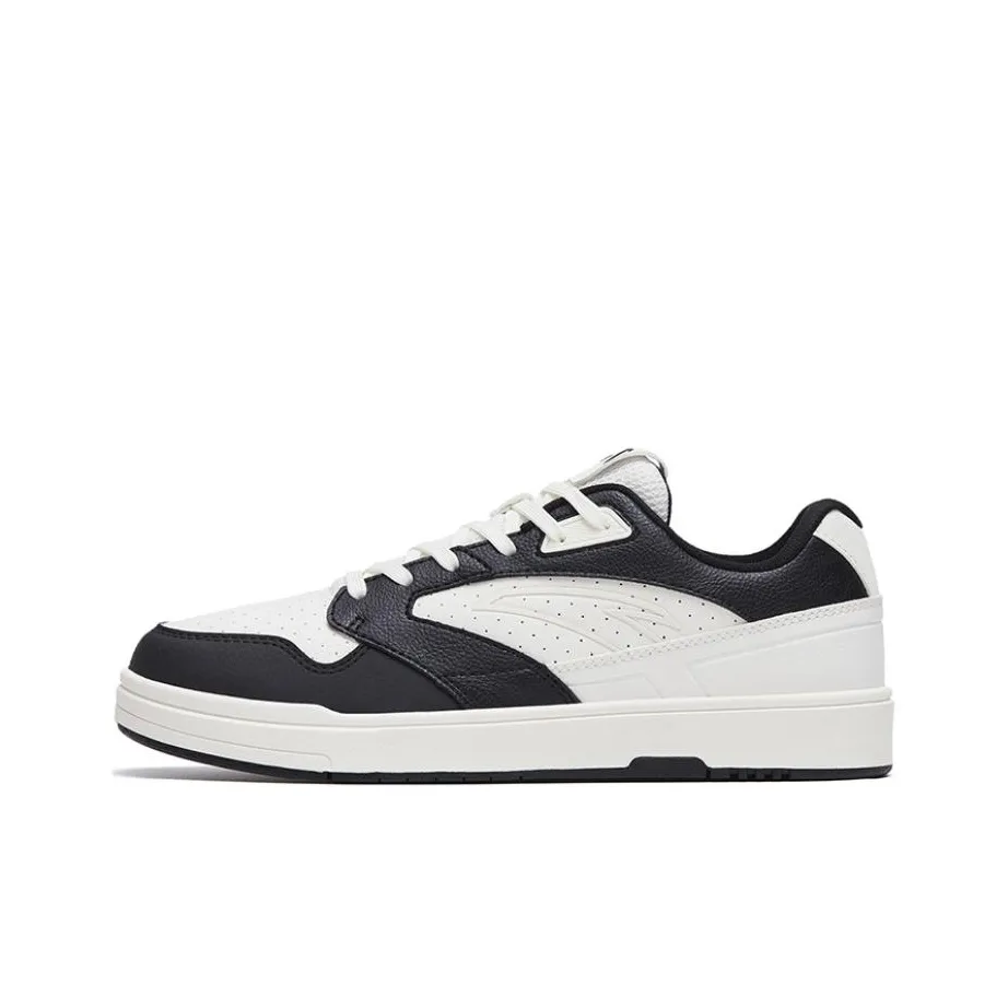 Anta Street Play Series Slip Resistant, Abrasion Resistant, Lightweight Low Top Skateboard Shoes Women's White Black