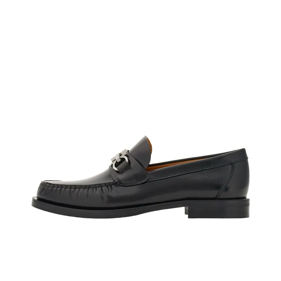 FERRAGAMO Gancini Leather Loafers