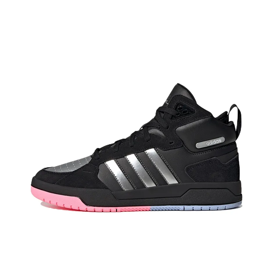 Adidas Neo 100DB Mid Basketball shoes flyknit 'Black Metallic Silver'