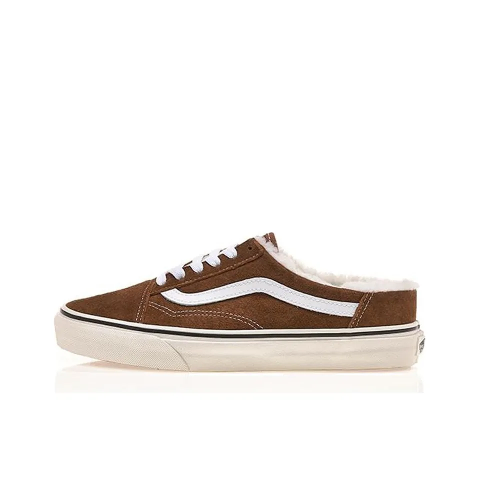 VANS Old Skool Collection Mule Low Топ Скейтборд Кроссовки Унисекс Коричневый Белый