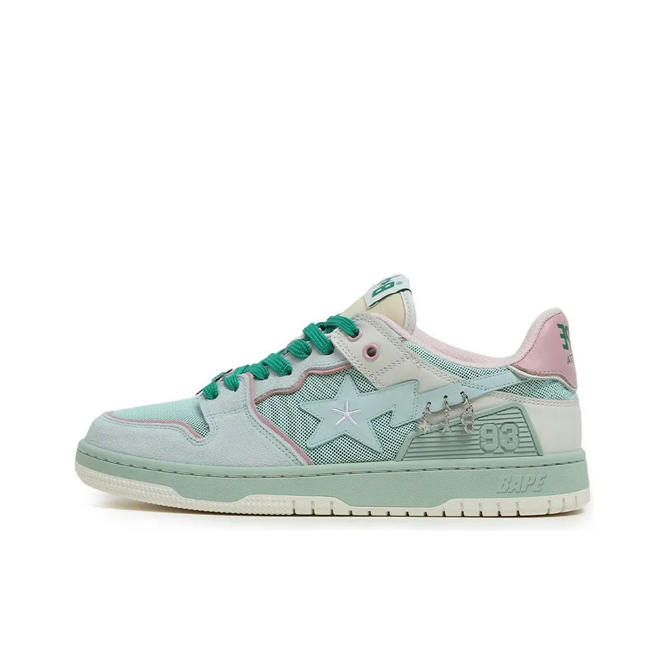 Rick Owens Low sneakers DU02A3802 NDKEH2 NATURAL MILK MILK X Bapy Bape Sta 'Green' Women's