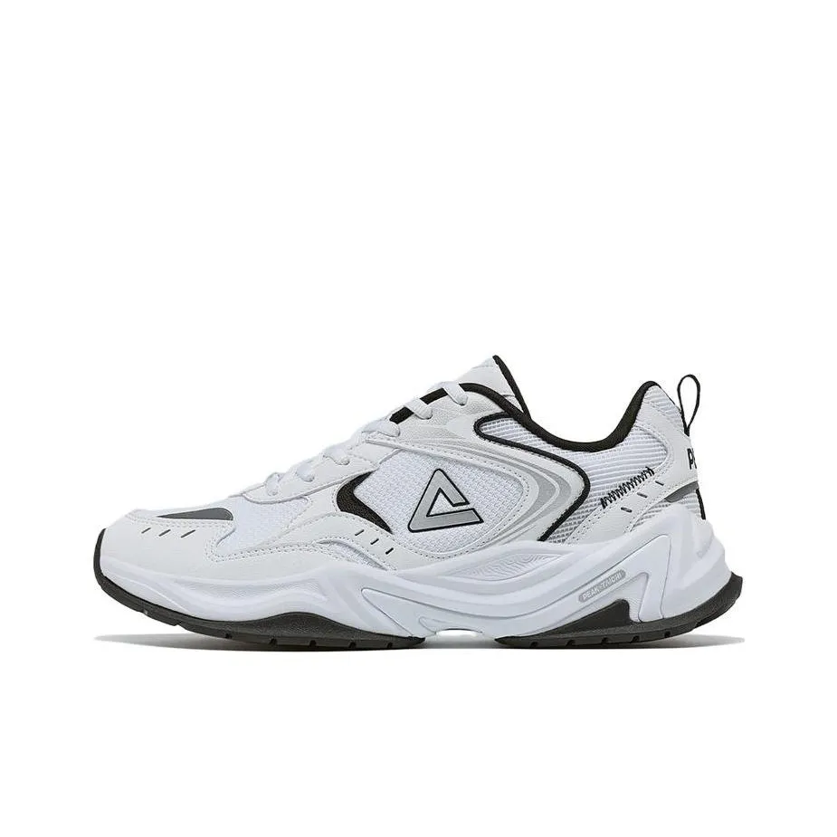 PEAK State Pole Source Back Casual Shoes Men's Low top All White/Black