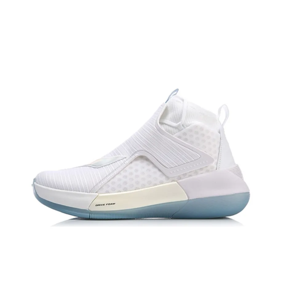 Подкладка YuShuai 12 Anti-slip Легкий Высокий Топ Баскетбольные Кроссовки Мужские Чисто Белый