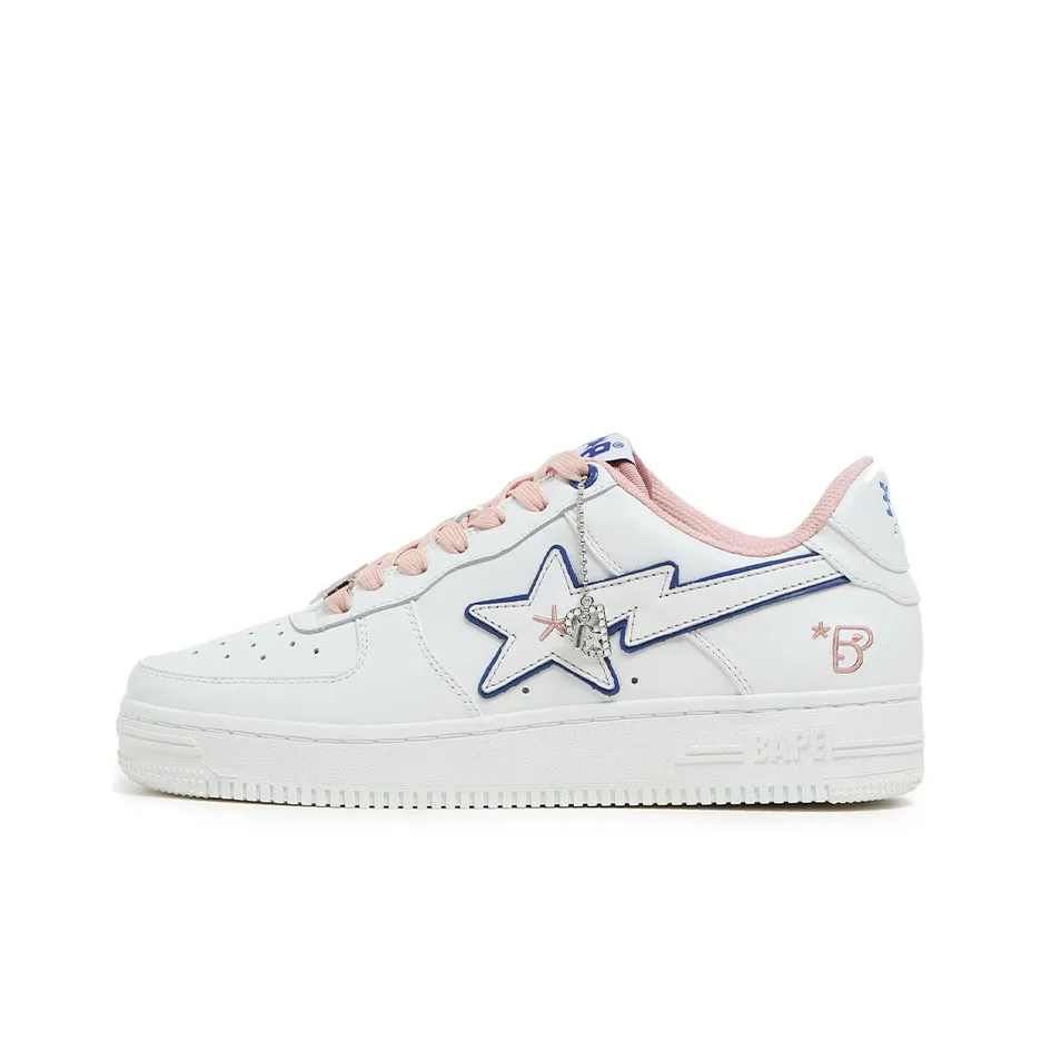 Bape A BATHING APE Bape Sta Bapy White Pink Women's